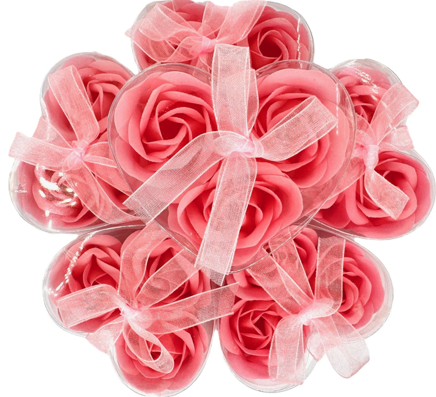Romantische Roze Roosvormige Zeep – 12 stuks