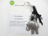 Groothandel Metalen Olifant Sleutelhanger met Zwarte Kwastjes