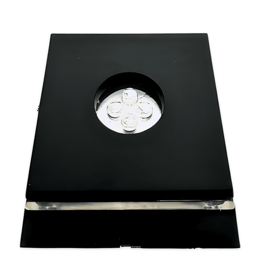 Zwarkleurige vierkante display lichtvoet 6,8 cm