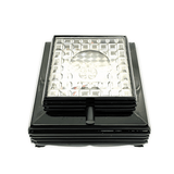 Zwart gekleurd lichtvoet voor kristallen – 8 cm