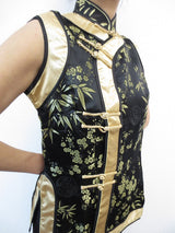 zwart met gouden bloemen - 40