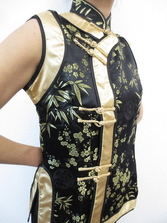 zwart met gouden bloemen - 40