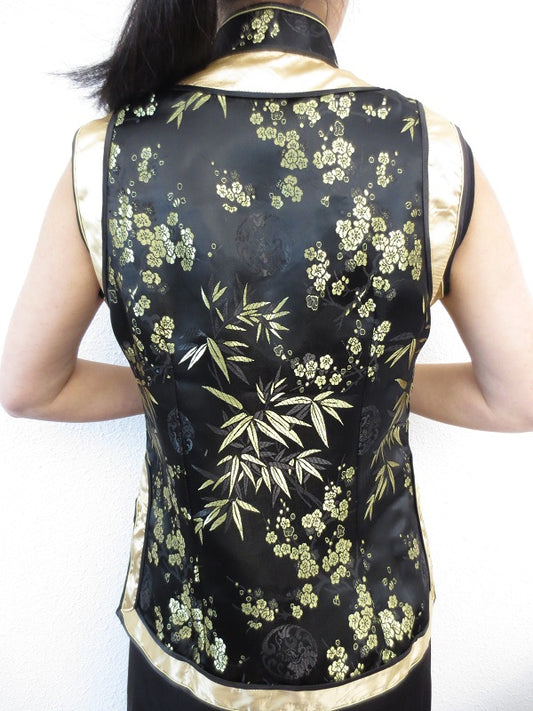 zwart met gouden bloemen - 34