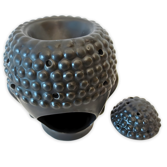 Zwarte Boeddha Hoofd Oliebrander(13 cm)