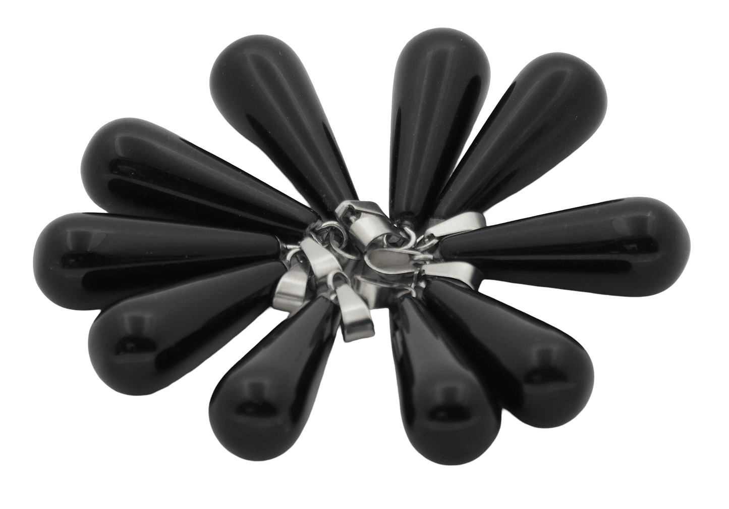 Zwarte Onyx Druppelhanger (10 stuks)